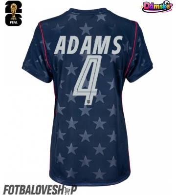 Spojené státy Tyler Adams #4 Dámské Venkovní Dres MS 2026 Krátký Rukáv